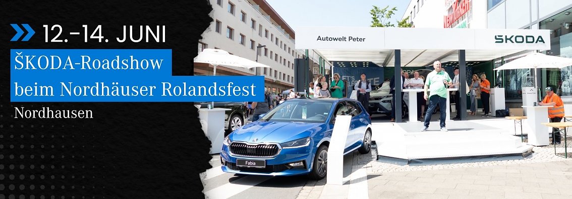 Willkommen zur Skoda-Roadshow - die Crew ist bereit.