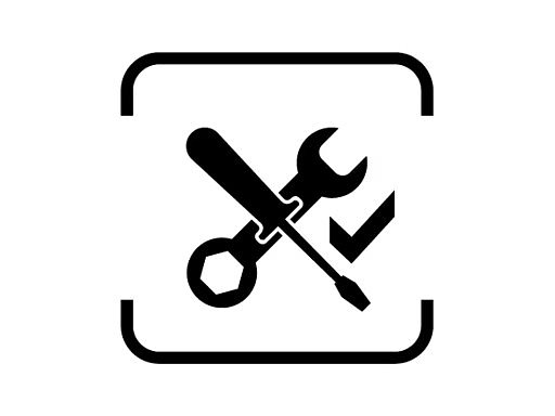 Icon mit Schraubenschl&uuml;ssel und Schreibendreher
