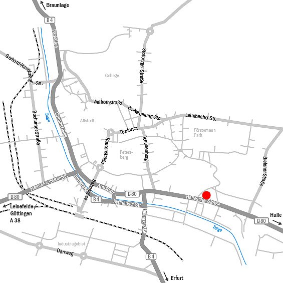 Anfahrt Mitsubishi Center Nordhausen