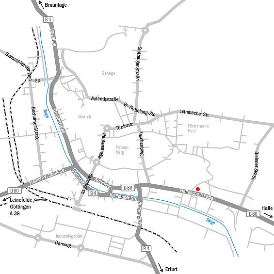 Anfahrt Suzuki Niederlassung Nordhausen