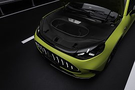 Die Motorhaube des neuen Mercedes-AMG GT 4-T&uuml;rer Coup&eacute;s.