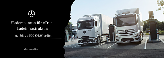 Förderchancen für eTruck-Ladeinfrastruktur: Jetzt bis zu 500 €/kW prüfen (Daimler Truck)
