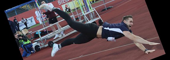 Mit voller Wucht hatte Johannes Vetter den Speer in die Luft gesto&szlig;en. Bei 93,2 Metern stach das Sportger&auml;t in den Rasen: Meeting-Rekord und Sieg!