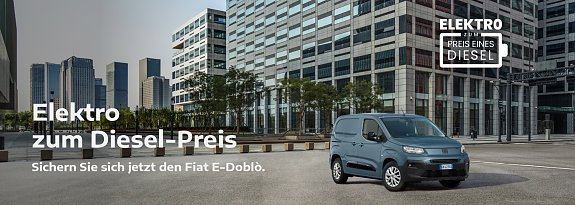 Jetzt den FIAT E-Dobl&ograve; zum Preis eines Diesels sichern.