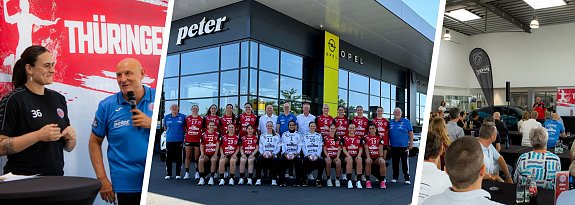 Th&uuml;ringer HC pr&auml;sentiert neues Bundesliga-Team bei Autohaus Peter in M&uuml;hlhausen
