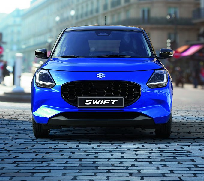 Swift in blau / Frontansicht