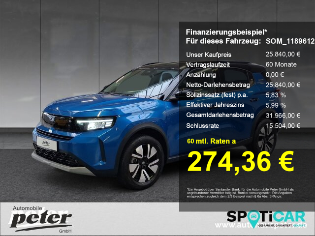 Opel Frontera GS 1.2 Klimaautomatik Radio 10 Navi Alu (TZ) Opel Frontera GS 1.2 Klimaautomatik Radio 10 Navi Alu (TZ)