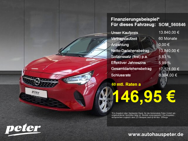 Opel Corsa F 1.2 Elegance Klimaautomatik Sitzheizung Allwetter Opel Corsa F 1.2 Elegance Klimaautomatik Sitzheizung Allwetter