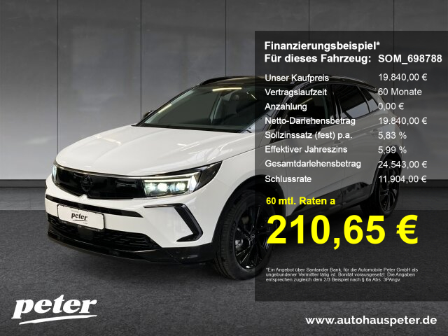 Opel Grandland 1.2 Turbo GS Line Klimaautomatik Alcantara Sitzheizung Opel Grandland 1.2 Turbo GS Line Klimaautomatik Alcantara Sitzheizung