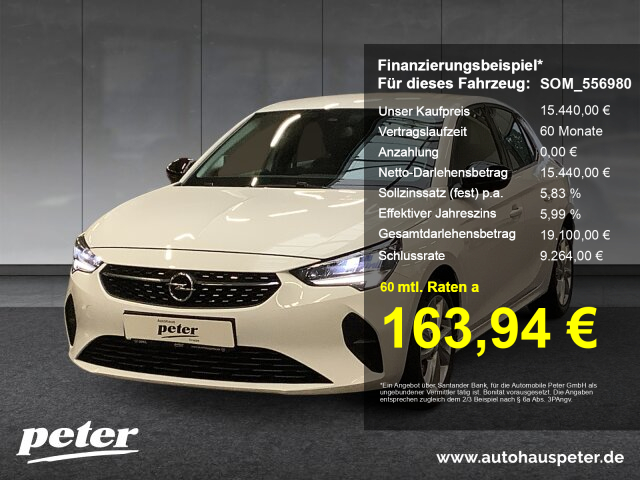 Opel Corsa F 1.2 Turbo Elegance Klima Sitzheizung Allwetter 100PS Opel Corsa F 1.2 Turbo Elegance Klima Sitzheizung Allwetter 100PS