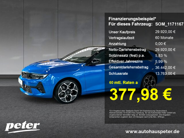 Opel Astra ST GS 1.2 MildHybrid +Schiebedach+ACC+RFK Opel Astra ST GS 1.2 MildHybrid +Schiebedach+ACC+RFK